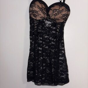 Adore Me Black Lace Bustier